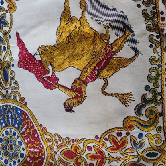 Vintage Spanish Bull Fighter Table Cloth Tapestry Spain Vibrant - Picture 5 of 7